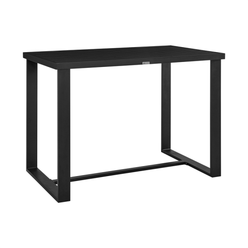 Felicia Outdoor Patio Counter Height Dining Table in Black