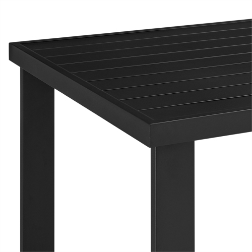 Felicia Outdoor Patio Counter Height Dining Table in Black