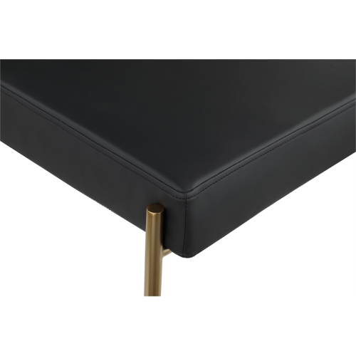 Meridian Furniture Carly Black Faux Leather / Boucle Counter Stool