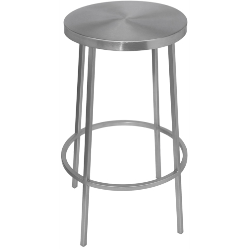 MERIDIAN FURNITURE  Tyson Brushed Iron Counter Stool In Silver