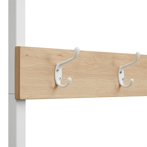 Linon Larkin Metal and Wood Hall Tree in White