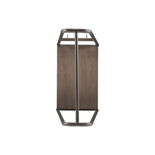 Linon Paisley Tall Metal Clothing Rack in Pewter