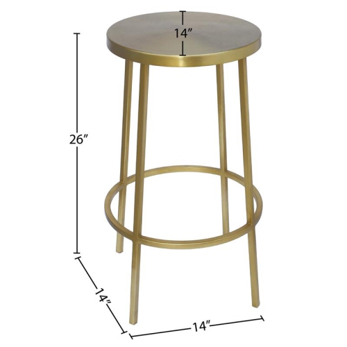 Meridian Furniture Tyson Brushed Gold Iron Counter Stool