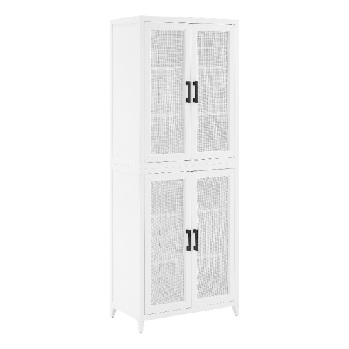 CROSLEY FURNITURE  Milo 4-Door Modern Wood Tall Storage Pantry In In White