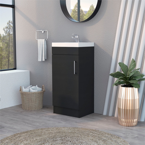 FM FURNITURE Toledo Bathroom Vanity Black Wengue Engineered Wood