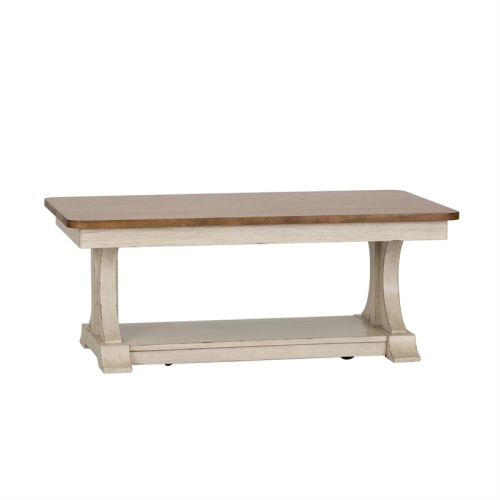 Farmhouse Reimagined White Rectangular Cocktail Table