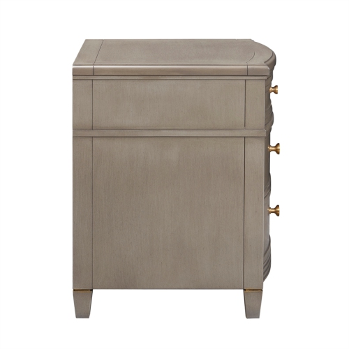 Jennifer Taylor Home Dauphin Gold Accent End Table Grey Cashmere