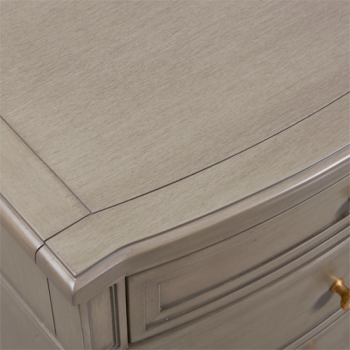 Jennifer Taylor Home Dauphin Gold Accent End Table Grey Cashmere