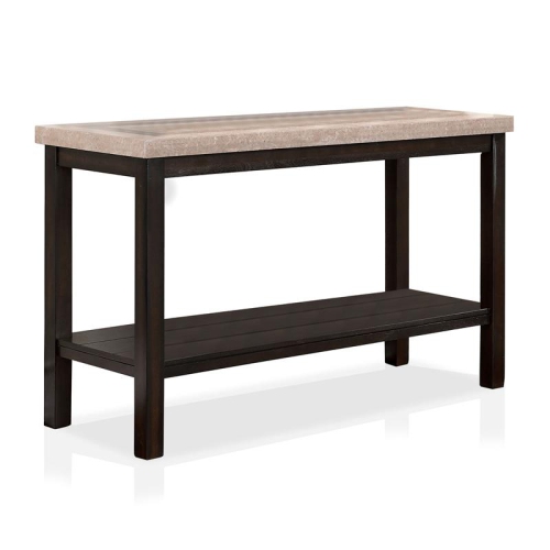 FURNITURE OF AMERICA  Oglin Transitional Wood 1-Shelf Console Table In Walnut