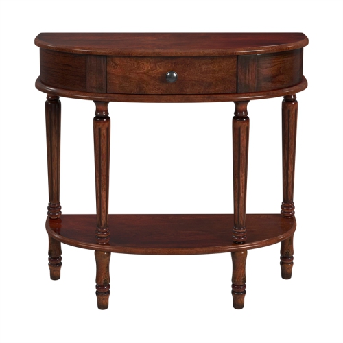 BUTLER SPECIALTY  Company Mozart Handmade Demilune Console Table - Cherry In Brown