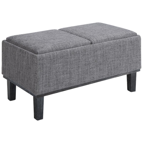 CONVENIENCE CONCEPTS  Designs4Comfort Brentwood Ottoman In Linen Fabric In Gray