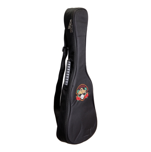 Leho Concert Travel Ukulele, Solid Cedar Top, Flame Maple/Arch Back w/Bag