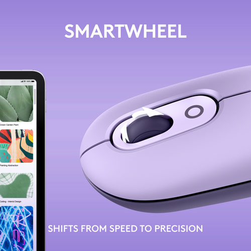 Logitech POP Mouse Bluetooth Optical Ambidextrous Mouse - Cosmos