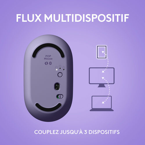 Logitech POP Mouse Bluetooth Optical Ambidextrous Mouse - Cosmos