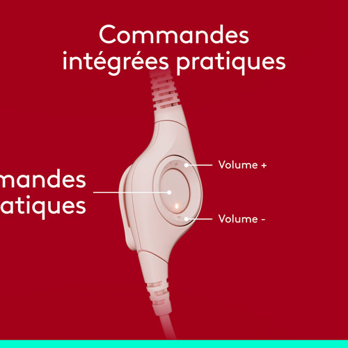 Logitech H390 Wired Headset with Noise Cancelling Microphone - Rose