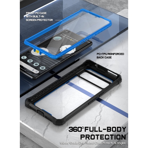 [20ft mil-Grade Drop Testé] conçu pour le Pixel 7 Pro 5G de Google, protecteur d'écran intégré avec lecteur d'empreintes digitales, étui antichoc