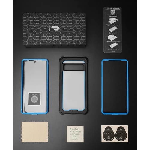 [20ft mil-Grade Drop Testé] conçu pour le Pixel 7 Pro 5G de Google, protecteur d'écran intégré avec lecteur d'empreintes digitales, étui antichoc