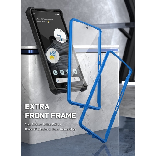 [20ft mil-Grade Drop Testé] conçu pour le Pixel 7 Pro 5G de Google, protecteur d'écran intégré avec lecteur d'empreintes digitales, étui antichoc