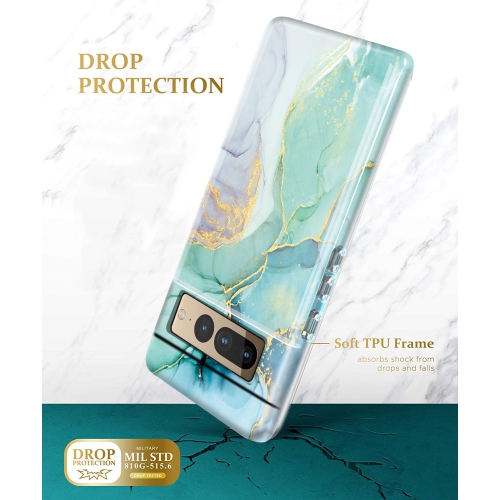 Pixel 7 Pro Case,Google Pixel 7 Pro Marble Glitter Brilliant Cute Design Soft Silicone Rubber TPU Bumper Cover Phone Case for Google Pixel 7