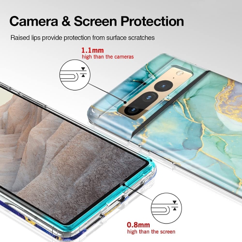 Pixel 7 Pro Case,Google Pixel 7 Pro Marble Glitter Brilliant Cute Design Soft Silicone Rubber TPU Bumper Cover Phone Case for Google Pixel 7