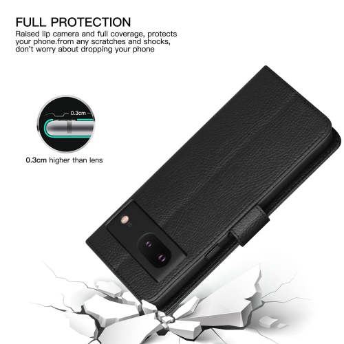 Google Pixel 7 Case Leather, Pixel 7 Wallet Case, Card Slot Magnetic Closure RFID Blocking Flip Case for Google Pixel 7 2022