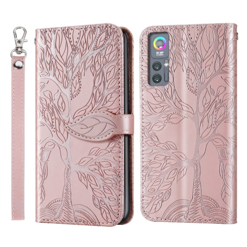 5G Wallet Case with Card Holder/Slot, PU Leather Flip Folio Shell Magnetic Closure Wrist Strap Kickstand Shockproof Cover Fit 30 5G,Rose Gold