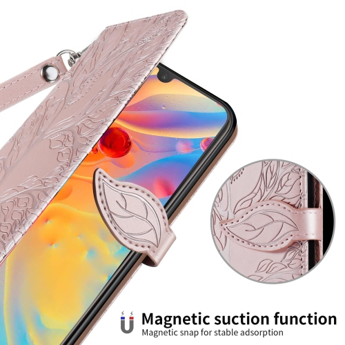 5G Wallet Case with Card Holder/Slot, PU Leather Flip Folio Shell Magnetic Closure Wrist Strap Kickstand Shockproof Cover Fit 30 5G,Rose Gold