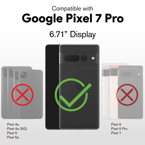 Étui portefeuille de VCommante compatible avec le Pixel 7 Pro de Google, le porte-carte à fente en cuir (protection contre les chutes de qualité