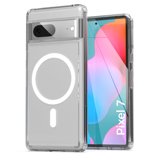 Clear Back Designed for Google Pixel 7 Case, Magnetic Phone Case Compatible with MagSafe Charging & Accessories