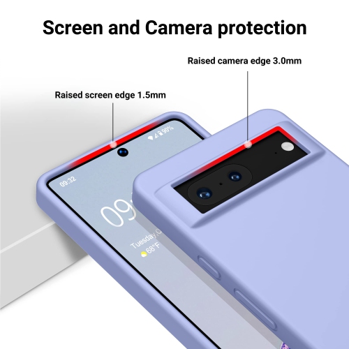 HLD Silicone Shockproof Slim Thin Phone Case for Google Pixel 7 - Light Purple