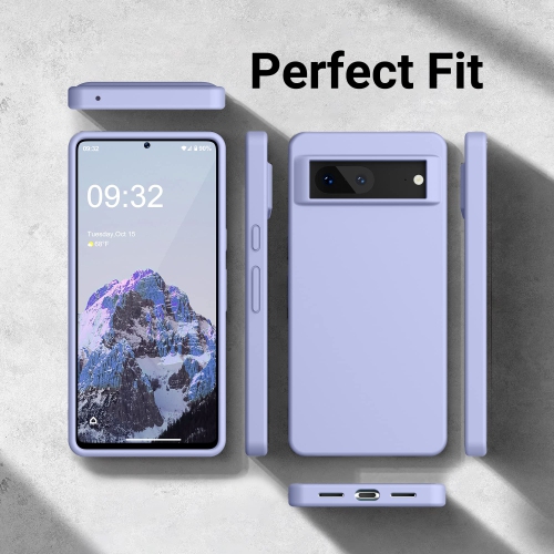 HLD Silicone Shockproof Slim Thin Phone Case for Google Pixel 7 - Light Purple