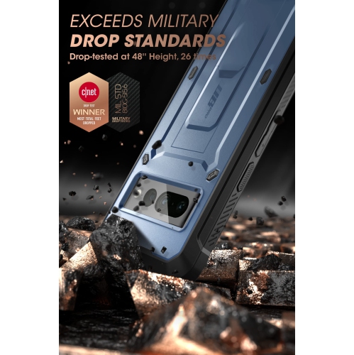SUPCASE – Étui de la série Beetle Pro de Unicorn pour Pixel 7 Pro de Google, pince de ceinture et béquille robuste pour tout le corps avec protecteur