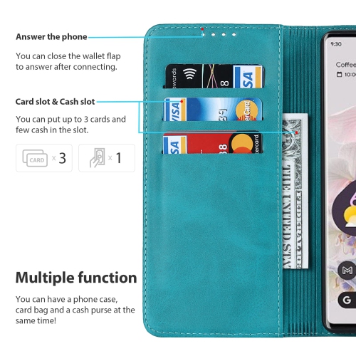 Google Pixel 7 pro case Wallet-PU Leather with Card Holder-Strong Magnetic case for Women and Men- Google Pixel 7 pro Flip étui de portefeuille