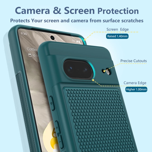 for Google Pixel-7 Case Rugged: Dual Layer Protective Heavy Duty Cell Phone Cover Shockproof with Non Slip Textured - Military Protection Bumper