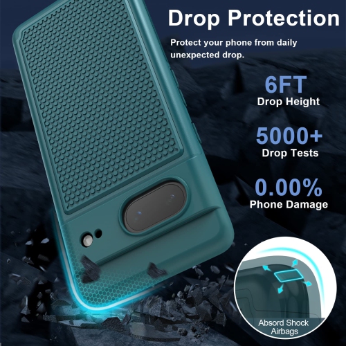 for Google Pixel-7 Case Rugged: Dual Layer Protective Heavy Duty Cell Phone Cover Shockproof with Non Slip Textured - Military Protection Bumper