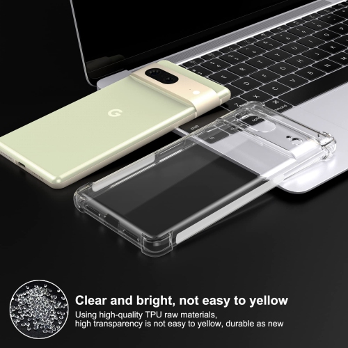 for Google Pixel 7 Case, Google Pixel 7 Case Clear, Soft TPU Slim Thin Transparent Case for Pixel 7 - Clear