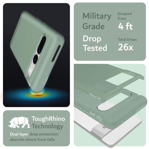 DualShield de TUDIA pour étui Pixel 7 Pro de Google, mince protection de qualité militaire antichoc Merge à deux couches avec découpe d’antenne