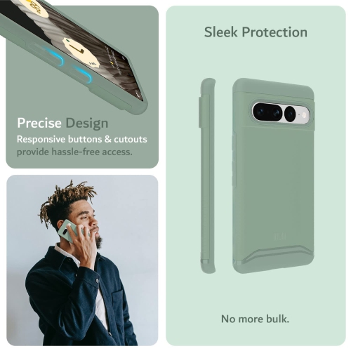 DualShield de TUDIA pour étui Pixel 7 Pro de Google, mince protection de qualité militaire antichoc Merge à deux couches avec découpe d’antenne