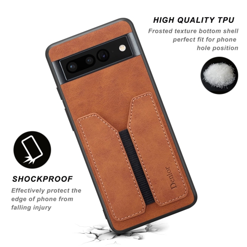 Étui portefeuille en cuir pu avec fentes pour carte de crédit Pixel 7 Pro de Google pour Pixel 7 Pro de Google - Brun
