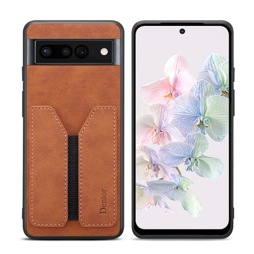 Étui portefeuille en cuir pu avec fentes pour carte de crédit Pixel 7 Pro de Google pour Pixel 7 Pro de Google - Brun