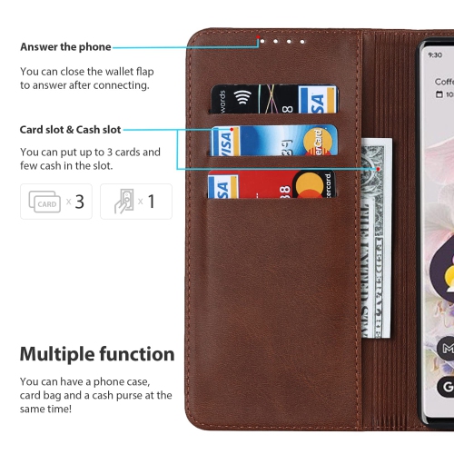 Google Pixel 7 pro case Wallet-PU Leather with Card Holder-Strong Magnetic case for Women and Men- Google Pixel 7 pro Flip étui de portefeuille