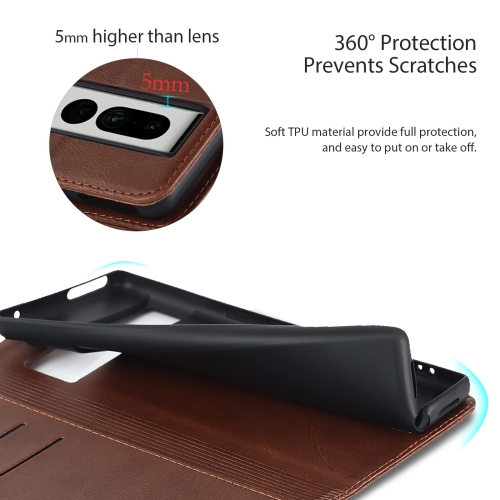 Google Pixel 7 pro case Wallet-PU Leather with Card Holder-Strong Magnetic case for Women and Men- Google Pixel 7 pro Flip étui de portefeuille