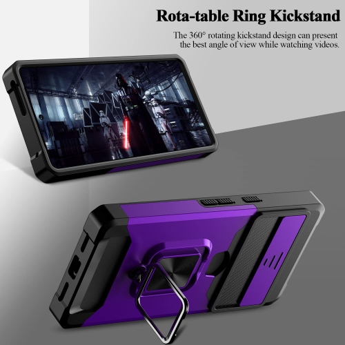 Pour Pixel 7 Pro de Google, étui portefeuille multifonction Pixel 7 Pro, porte-carte, couvercle coulissant, support magnétique à anneau, étui-support