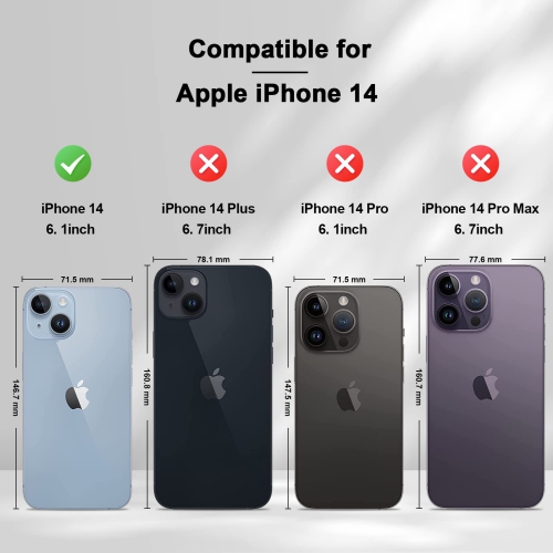 Jasonyu – Étui portefeuille pour iPhone 14, étui en cuir de polyuréthane avec support, rabat folio magnétique, étui intérieur antichoc en TPUR et