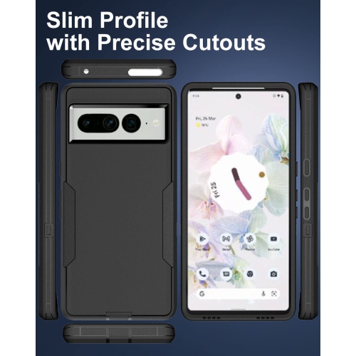 Google Pixel 7 Pro Case, Pixel7 Pro Phone Case with Dust-Proof Port Cover, Full Body Protection Rubber Protective Case for Google Pixel 7 Pro,