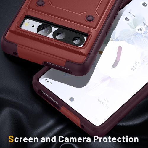 Pour l’étui Pixel 7 Pro de Google, l’étui pour Pixel 7 Pro, la protection robuste double couche de qualité militaire, l’étui rigide, robuste et