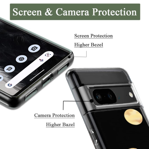 Compatible with Pixel 7 Case Clear with Design Soft TPU Shock Absorption Slim Embossed Pattern Protective Back Cover for Pixel 7 6.3inch