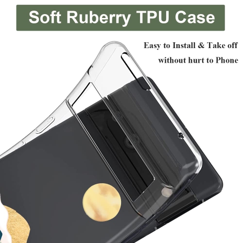 Compatible with Pixel 7 Case Clear with Design Soft TPU Shock Absorption Slim Embossed Pattern Protective Back Cover for Pixel 7 6.3inch