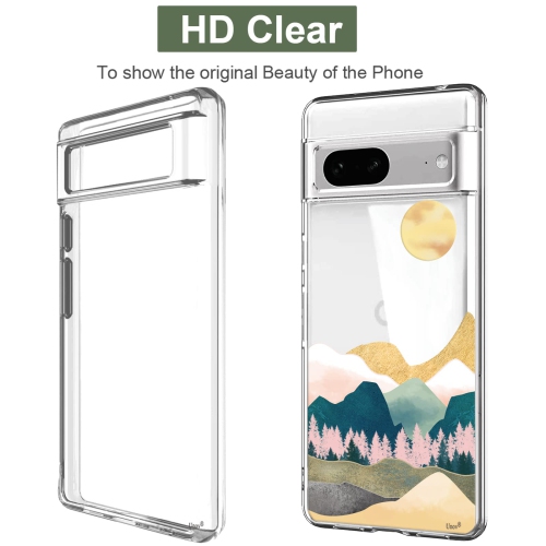 Compatible with Pixel 7 Case Clear with Design Soft TPU Shock Absorption Slim Embossed Pattern Protective Back Cover for Pixel 7 6.3inch