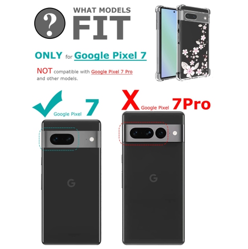 Floral Clear Case for Pixel 7 for Women Girls,Pretty Phone Cover for Google Pixel 7,Flower Design Slim Flexible Transparent Drop Proof TPU Protective